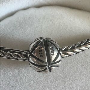 Trollbeads PETANQUE #11201~Retired 2010~Great cond~charm 925S LAA stamp